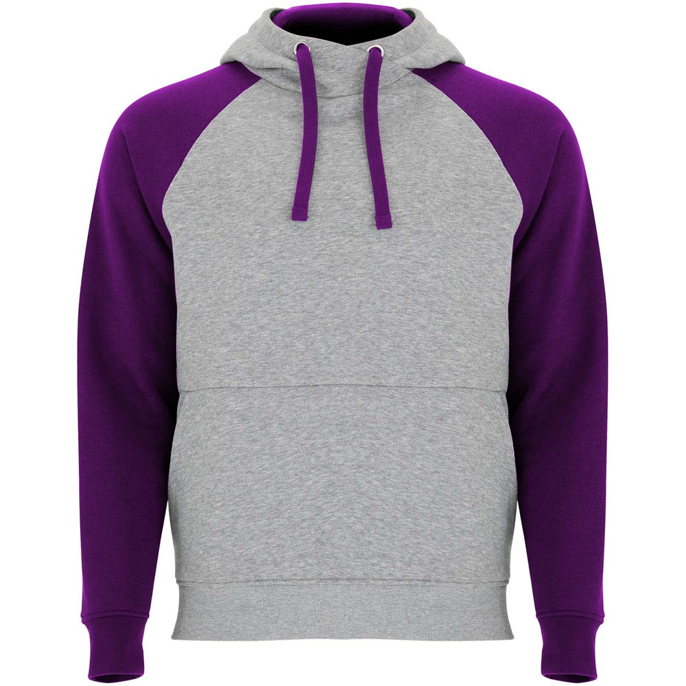Badet 280 g/m² zweifarbiger Kapuzenpullover Unisex - heather grau, lila