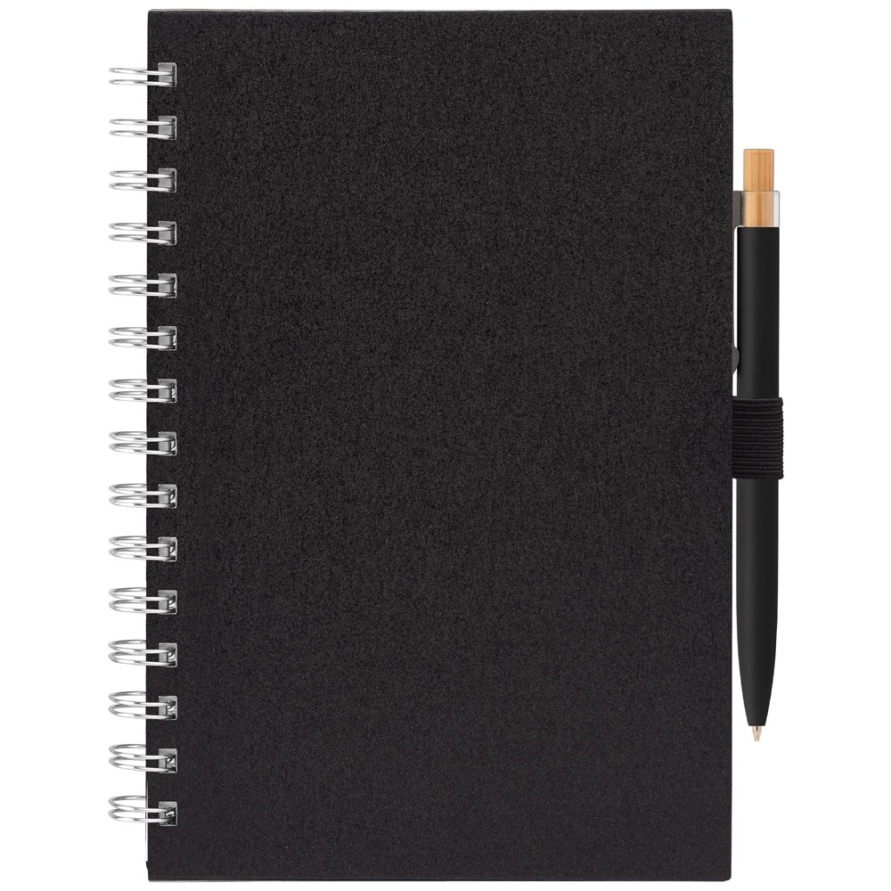 Terra Notizbuch mit Spiral aus recyceltem Milchkarton - A5  und Reborn Kugelschreiber Set