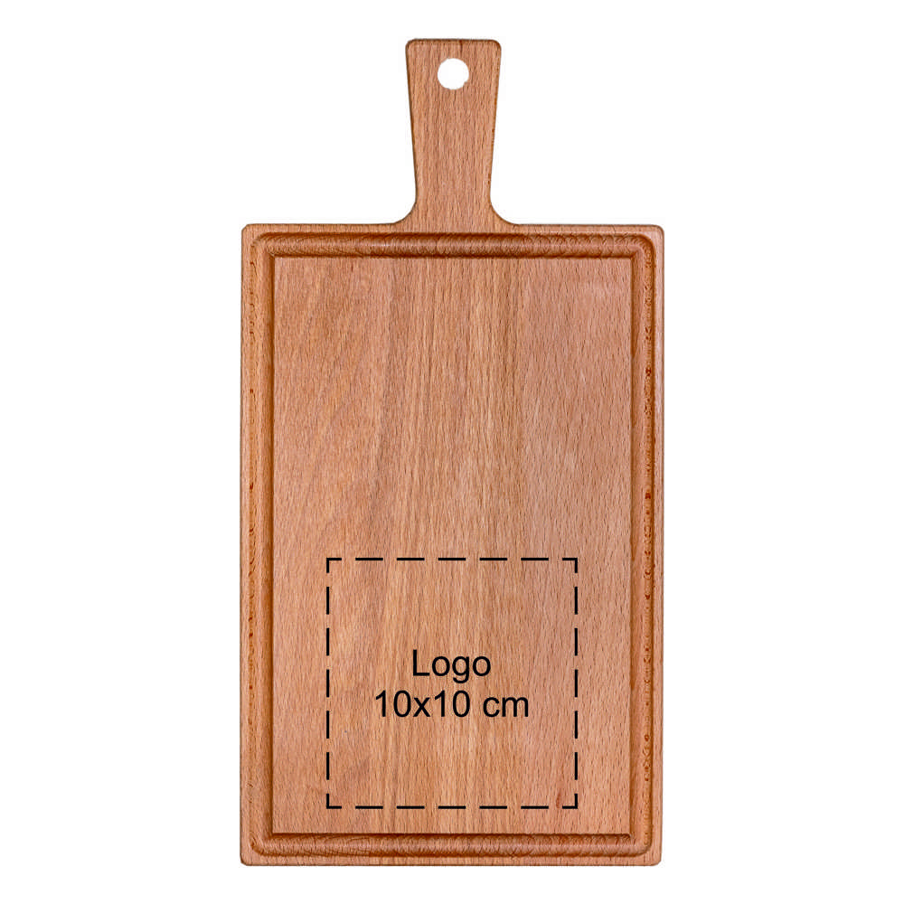 Schneidebrett mit Griff Buche 33x16 cm