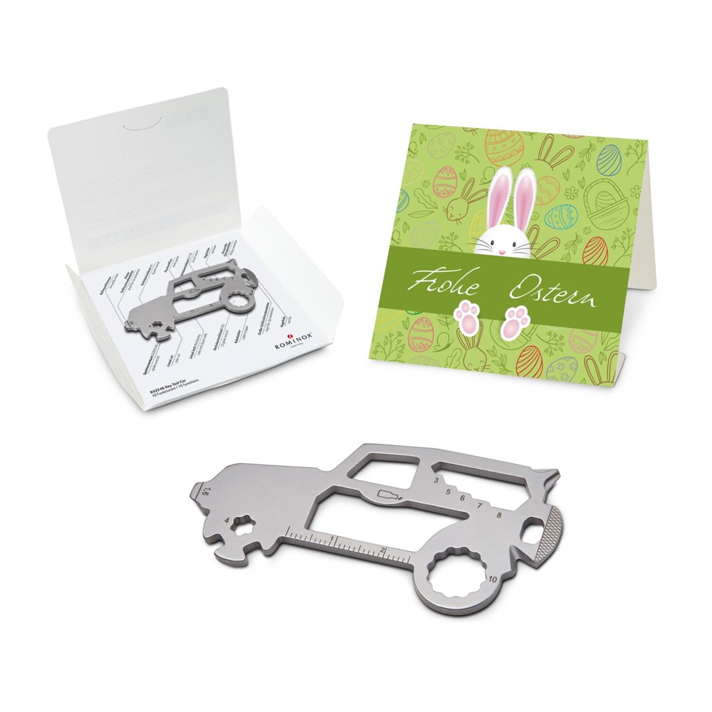 Geschenkartikel: ROMINOX® Key Tool SUV / Auto (19 Funktionen) im Motiv-Mäppchen Osterhase Geschenkartikel: ROMINOX® Key Tool SUV / Auto (19 Funktionen) im Motiv-Mäppchen Osterhase