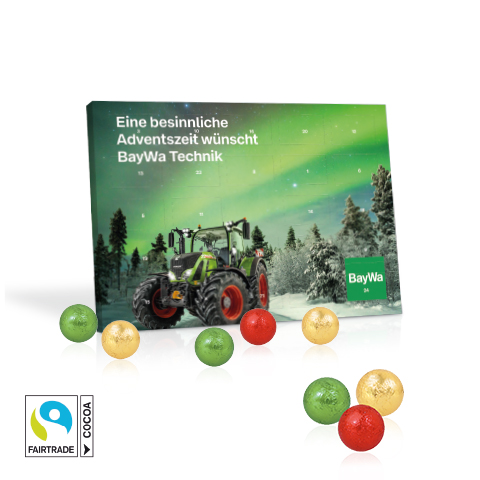 Tisch-Adventskalender mit Fairtrade® Schokolade